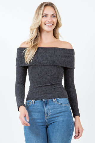 Elliana Textured Off Shoulder Top